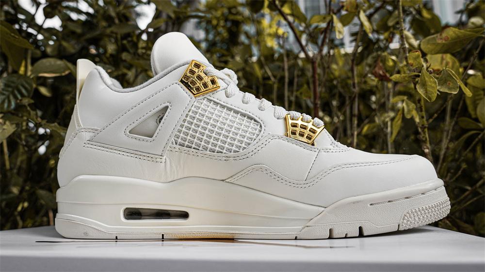 PK GOD Jordan 4 Retro Metallic Glod RETAIL MATERIALS READY TO SHIP